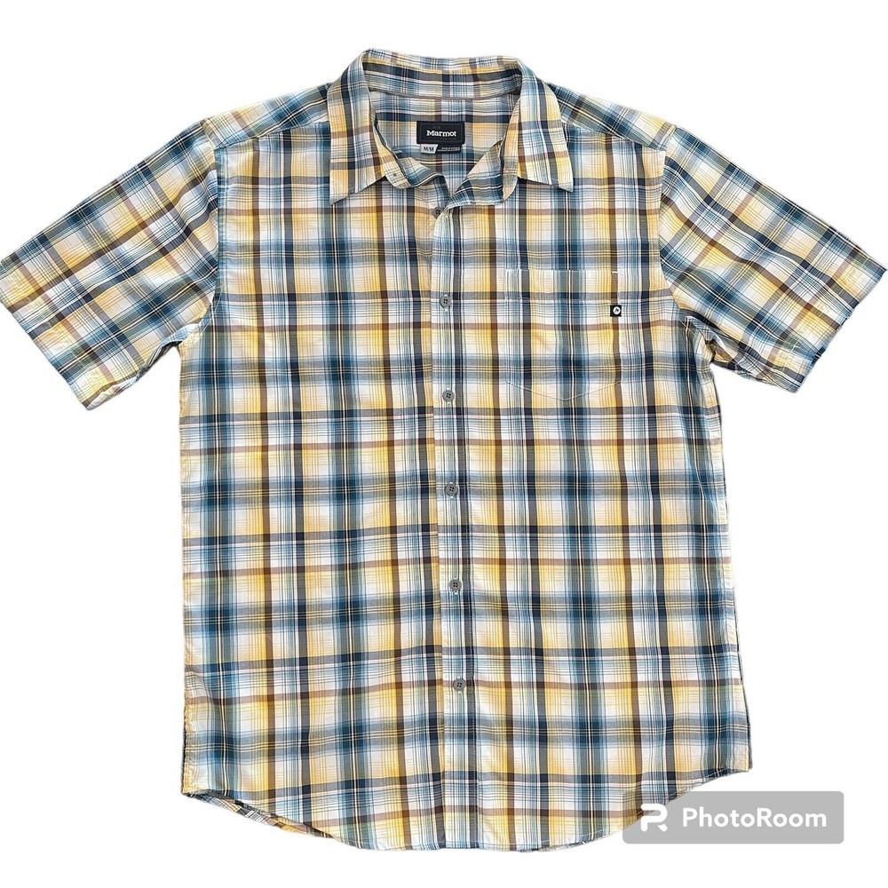 Marmot Men’s M Short Sleeve Button Up Plaid